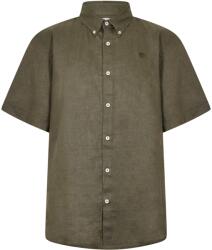 Timberland Риза с къс ръкав Timberland Men's Linen Short Sleeve Oxford Shirt - Leaf Green