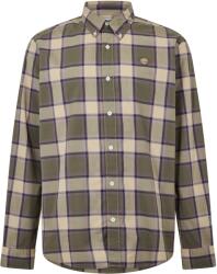 Timberland Риза с дълъг ръкав Timberland Men's Poplin Check Dark Denim Long Sleeve Oxford Shirt - Lemon Pepper Yd