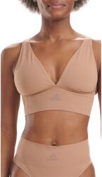 adidas Sport Active Seamless Micro Stretch Long Line Plunge Bra - Beaver Fur