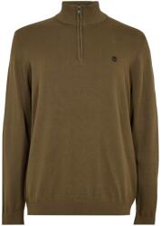Timberland Men's Cotton 1/4 Zip Fleece - Dark Olive