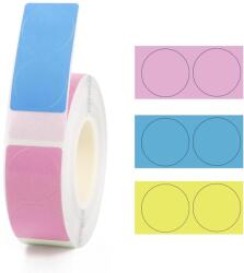 Niimbot kör alakú termál címke 13 mm átmérőjű, 220 db (rózsaszín, sárga, kék)