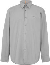 HUGO BOSS Men's Relegant 6 M Plain Long-Sleeve Shirt - Open Grey