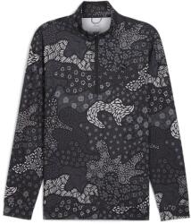 PUMA Тениска Puma Men's Camo Quarter Zip Long Sleeve T-Shirt - Blk/Slatesky