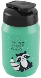 Bobike Go gyerek kulacs, 450 ml, csavaros, zöld, borzos