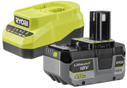 RYOBI 18 V ONE+ Li-Ion akkupack (töltő+1x4.0 Ah akku) RC18120A-140X (5133006911)