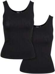 Urban Classics Női Basic Stretch Top (2 darabos csomag) M fekete
