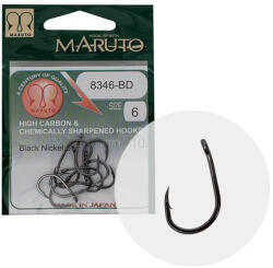 Maruto Horog 8346bd Carp Hooks Barbed Forged T. D. E. 10° Hc Black Nickel 6 (e-43203006)