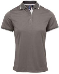 Premier Női Coolchecker kontrasztos póló póló M szürke