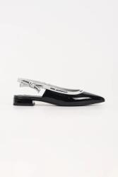 Karl Lagerfeld bőr balerina cipő KERRIE - fekete Női 40 - answear - 67 990 Ft