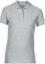 Gildan Női prémium pamut sport dupla pipacsos póló pólóing L szürke