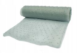 Orient Fashion Hímzett organza pöttyökkel Nr. 8 Világos szürke 1/2 méter (Organza_Kropki Nr_8_Jasny_Szary 0,5)