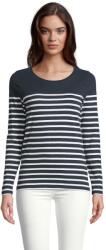SOL'S Női Matelot csíkos hosszú ujjú póló 2XL kék