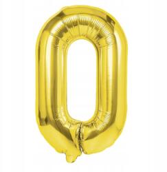 PartyPal Fólia lufi szám 0 arany 70 cm