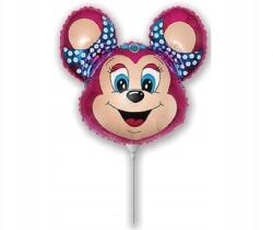 Flexmetal Babsy Egér fólia lufi 14 hüvelyk - rózsaszín, 1 db