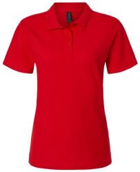 Gildan Női Softstyle Pique póló pólóing 2XL vörös