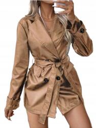 Shein Kabát Elegáns Klasszikus Barna Elefánt