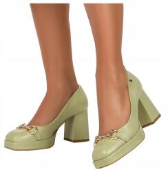 Casu Női Bőr Magassarkú Cipő Dekoratív Csattal 40-ES (7079690000402)