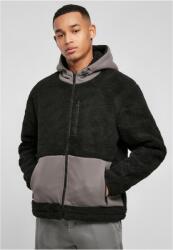 Urban Classics Hooded Sherpa Jacket black/asphalt