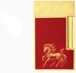S.T. Dupont Ligne 2 -2026 Horse, piros-arany színű szivar öngyújtó - Limitált kiadás (C16080CL)