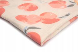 Orient Fashion Nyomott muszlin, pamut, barack mintás, 1/2 méter (Muślin druk)