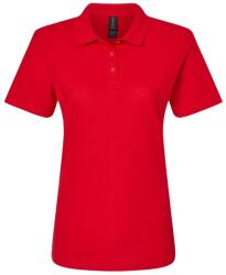 Gildan Női Pique Soft Touch póló pólóing S vörös