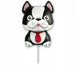 GoDan Bulldog formájú fólia lufi, szelep nélkül - 14 hüvelyk, többszínű