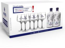  Nordes gin díszdobozban 6 pohárral DRS (2x0, 7L / 40%)