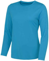 JUST COOL Női egyszínű hosszú ujjú póló S kék