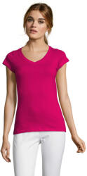 SOL'S Női Moon V nyakú póló XL rózsaszín