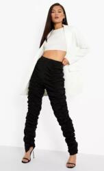 Boohoo Fekete Fodros Női Nadrág 36-OS