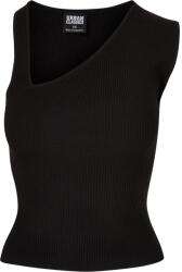 Urban Classics Női bordás kötött aszimmetrikus felső XS fekete