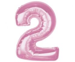 GoDan Fólia lufi 2-es szám - világos rózsaszín, 92 cm, 1 db, születésnapra