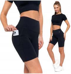 Moraj Leggings Kerékpáros Rövidnadrág Női sport rövidnadrág Magas Derék zsebekkel Moraj L (RDL3200-001)