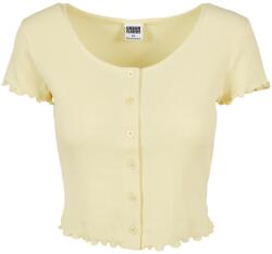 Urban Classics Női bordázott gombos Crop Top 5XL sárga