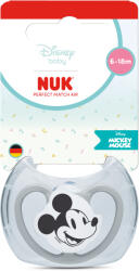 Nuk Силиконова залъгалка NUK - Perfect Match Air, Mickey Mouse, Сива, 6-18 m (10176362)