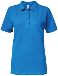 Gildan Softstyle Női rövid ujjú dupla pique póló póló póló XL kék|szürke