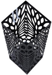 SONGMICS Modern Fém Esernyőtartó Állvány Fekete Áttört Mintázattal (EUZ-LUC048BD01)