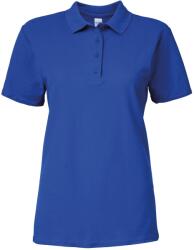 Gildan Softstyle Női rövid ujjú dupla pique póló póló póló L kék