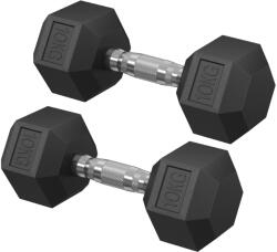 SONGMICS SYL010B01 Hexagonális Kézi Súlyzó Készlet 20 kg Öntöttvas Fekete (EUZ-SYL010B01)