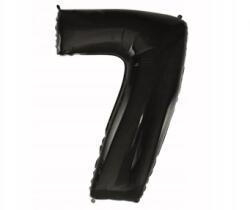 PartyPal Fólia lufi 7-es szám fekete - 92 cm, 1 db, Beauty&Charm