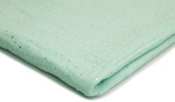  Musszlin Pamut ezüst pöttyös No. 58 Aqua 1/2 méter (Muślin_Srebrne_Kropki Nr_58_Aqua 0,5)