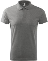 MALFINI Tricou polo bărbați Single J. - Gri închis prespălat | 3XL (2021218)