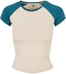 Urban Classics Női Retro Stretch rövid ujjú póló 4XL fehér|zöld