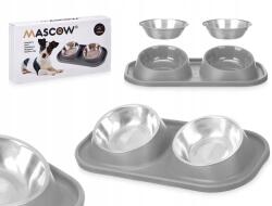 Mascow Két darabos fém tál szett Mascow szürke 0, 4 l (82967)