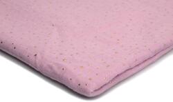 Orient Fashion Muszlin Pamut arany pöttyös No. 63 Orchidea 1/2 méter (Muślin_Złote_Kropki Nr_63_Orchidea 0,5)