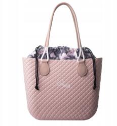 Humbag Kézitáska Humbag Caffe Latte steppelt Classic bazsarózsa kémény szett