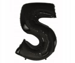 PartyPal Fólia lufi 5-ös szám - fekete 92 cm, Beauty&Charm