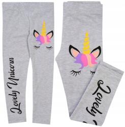  Getry Unikornis Leggings Pamut szürke 164 H002F (TUR0049)