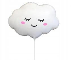 GoDan Fólia lufi felhő alakú, 14 hüvelyk - fehér, 1 db, partira