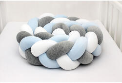 Scamp Plüss rácsvédő fonott 210 cm Fehér-Szürke-Babakék